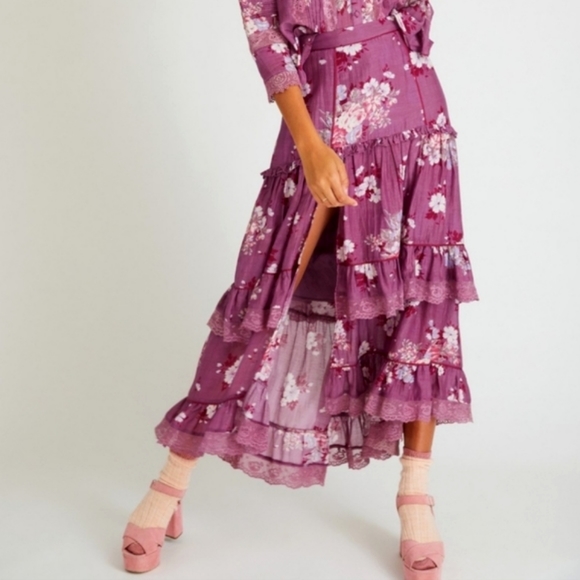 LoveShackFancy Dresses & Skirts - LOVESHACKFANCY FLORITA TIERED MAXI SKIRT 2